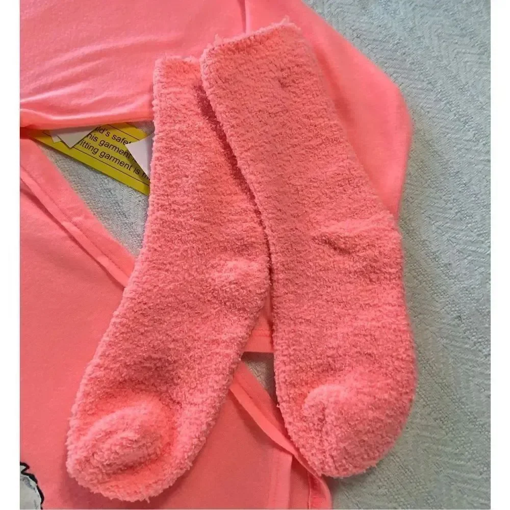 SO Girls SIZE 16 LLAMA LOVE 3-Piece Tunic & Thermal Leggings Pajama Set with Soc